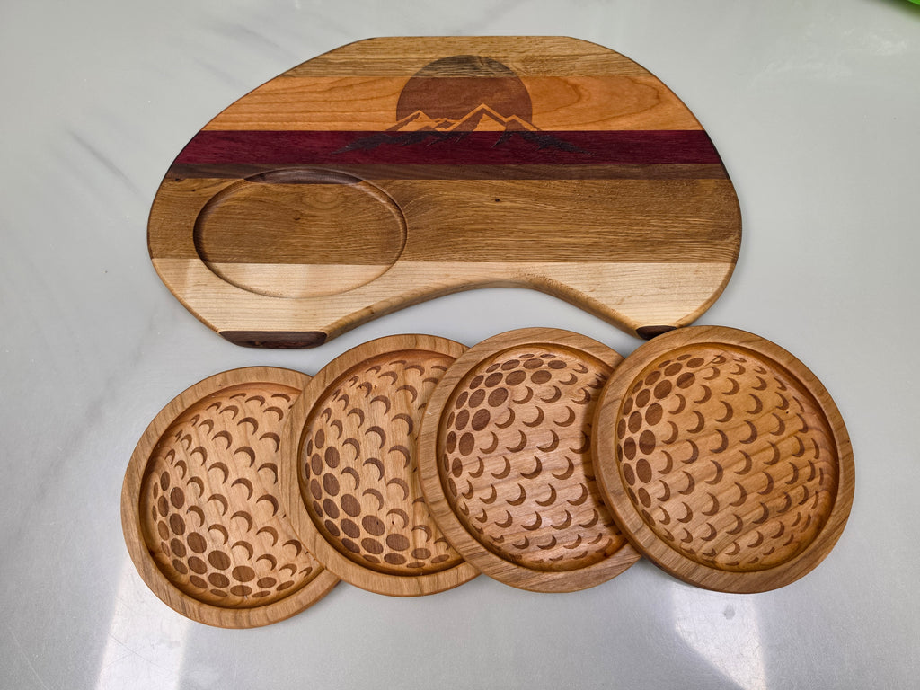 Par-cuterie board with golf ball plates