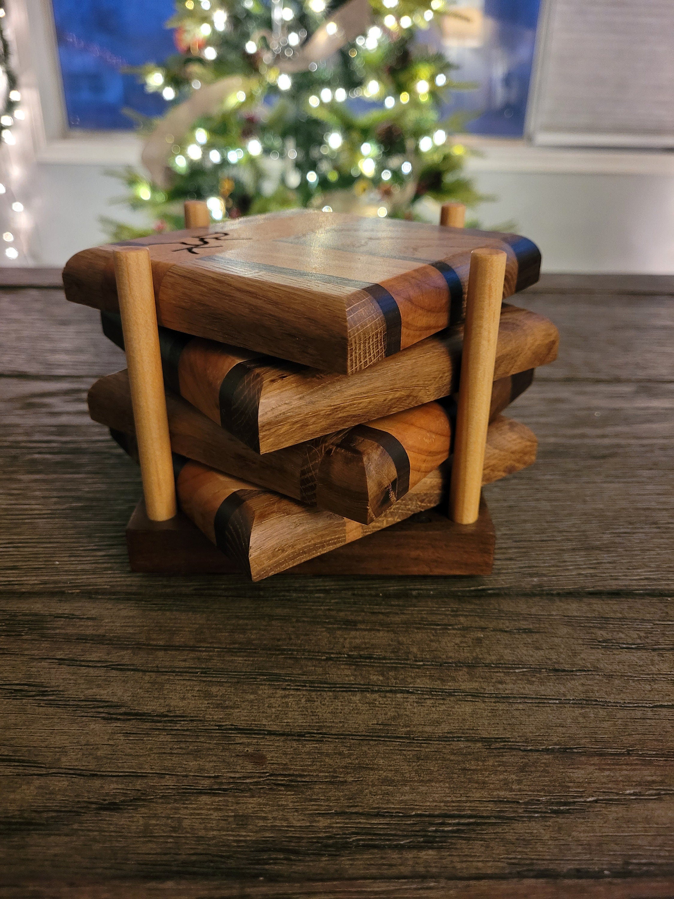 Handmade Cutting Board and 4 Piece Coaster set