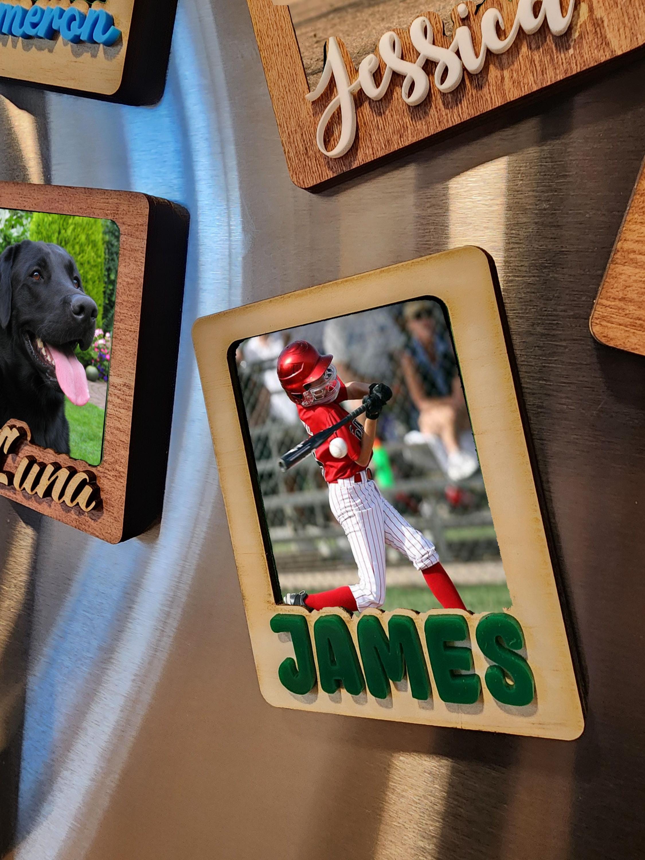 School photo magnet holder, 2.5" x 3.5" With Acrylic name