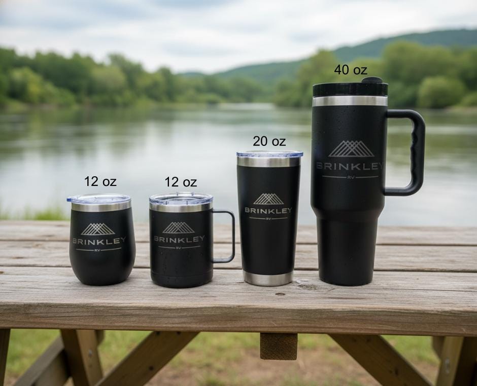 Brinkley RV Coffee Tumbler, 12oz Metal Travel Cup