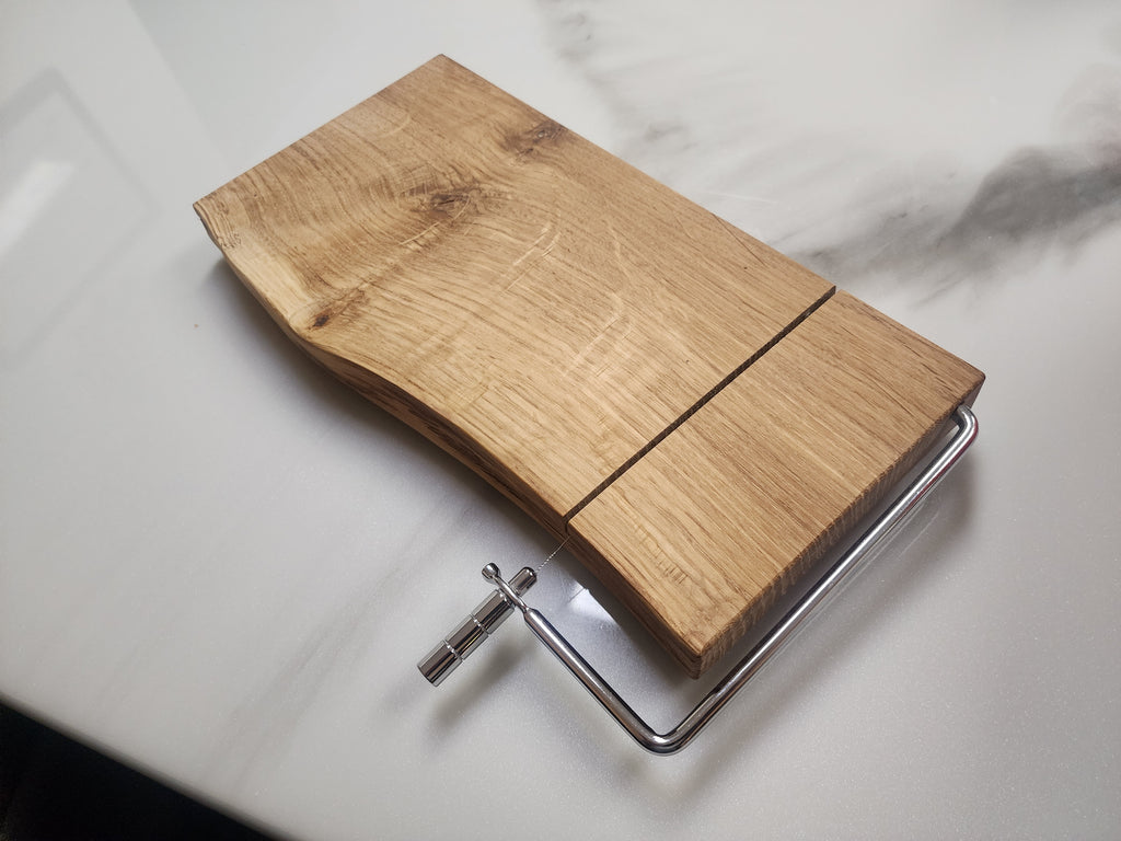 Live edge cheese slicing board